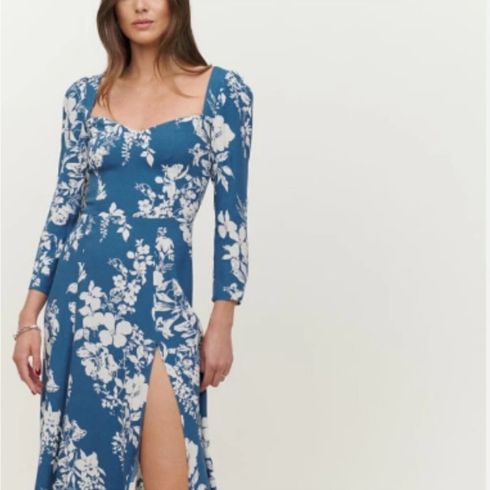 Reformation Mara Mara Dress - Blue Floral - Size 4 - NWOT